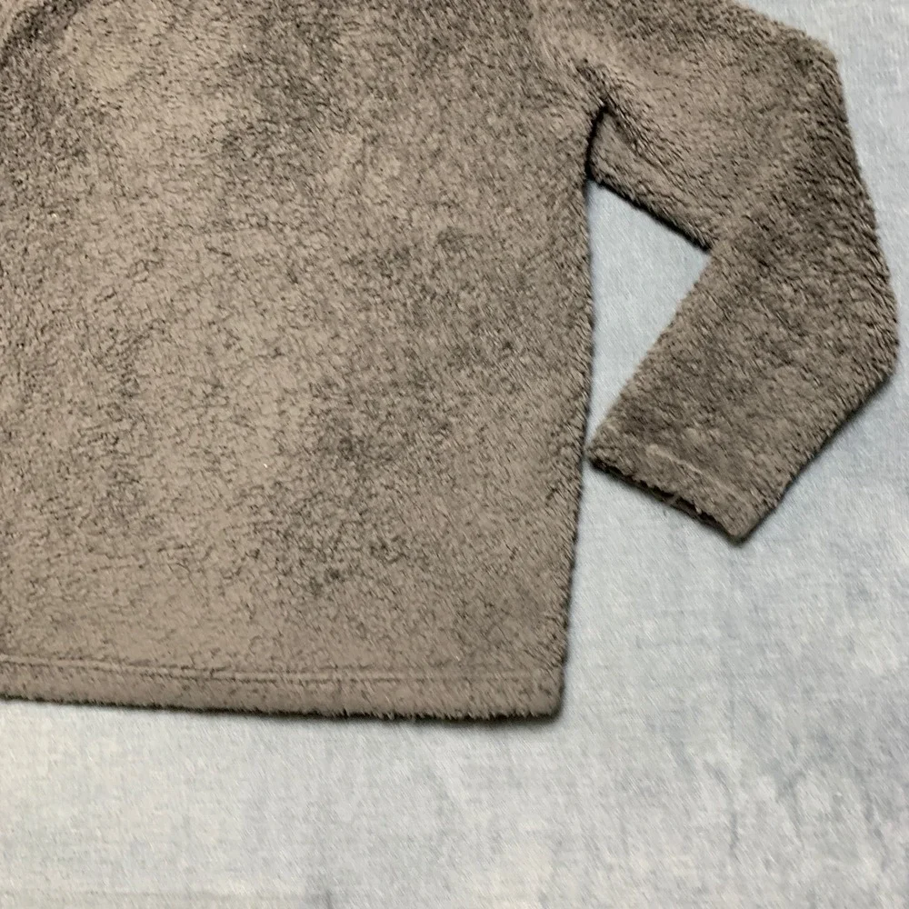 Patagonia Los Gatos Fleece Jacket Unisex Kids L 12 Gray Logo 1/4 Zip Mock Neck